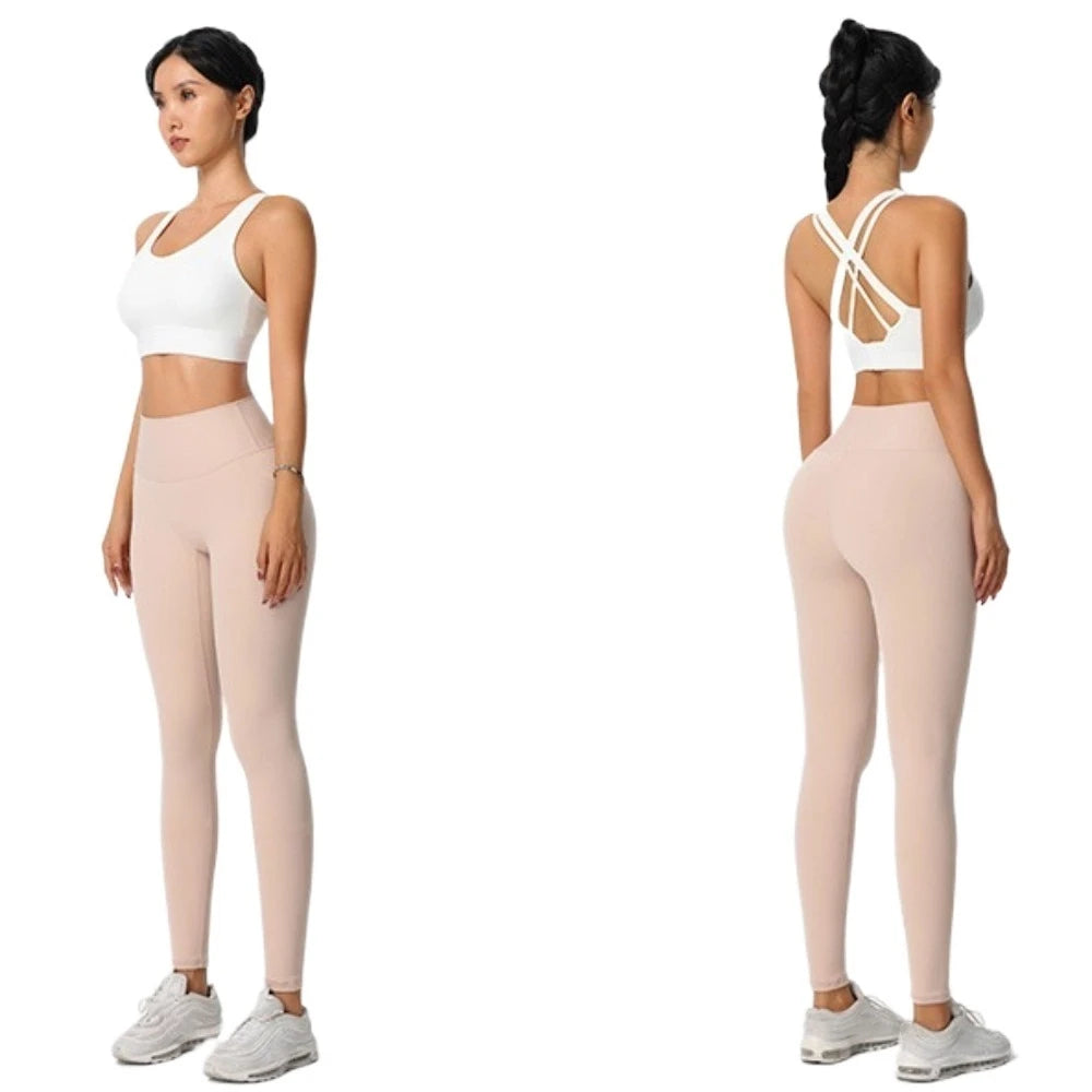 Active Wear Yoga Sports Bra Fixed Cup Tank Tops Fitness Underwear Breathable Sweat Absorbing Women Workout Bra Exercise