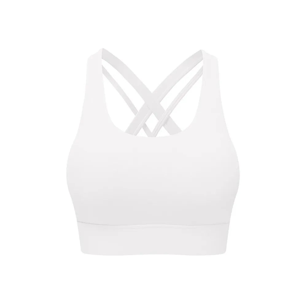 Active Wear Yoga Sports Bra Fixed Cup Tank Tops Fitness Underwear Breathable Sweat Absorbing Women Workout Bra Exercise